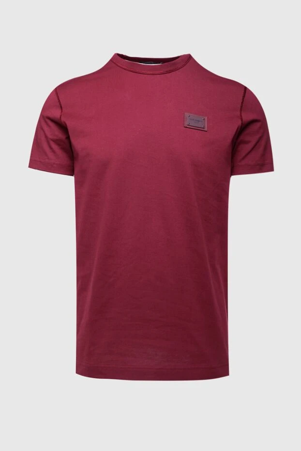 Dolce & Gabbana men's burgundy cotton t-shirt 155326 - photo 1