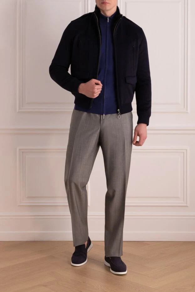 Seraphin man blue cashmere fur jacket for men buy with prices and photos 155336 - photo 2