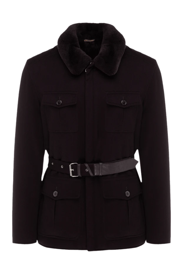 Seraphin man jacket with cashmere fur burgundy for men buy with prices and photos 155340 - photo 1