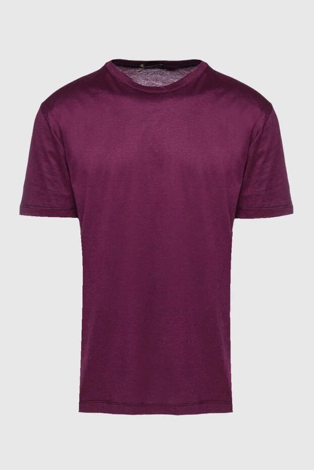 Cesare di Napoli men's burgundy cotton t-shirt 155375 - photo 1