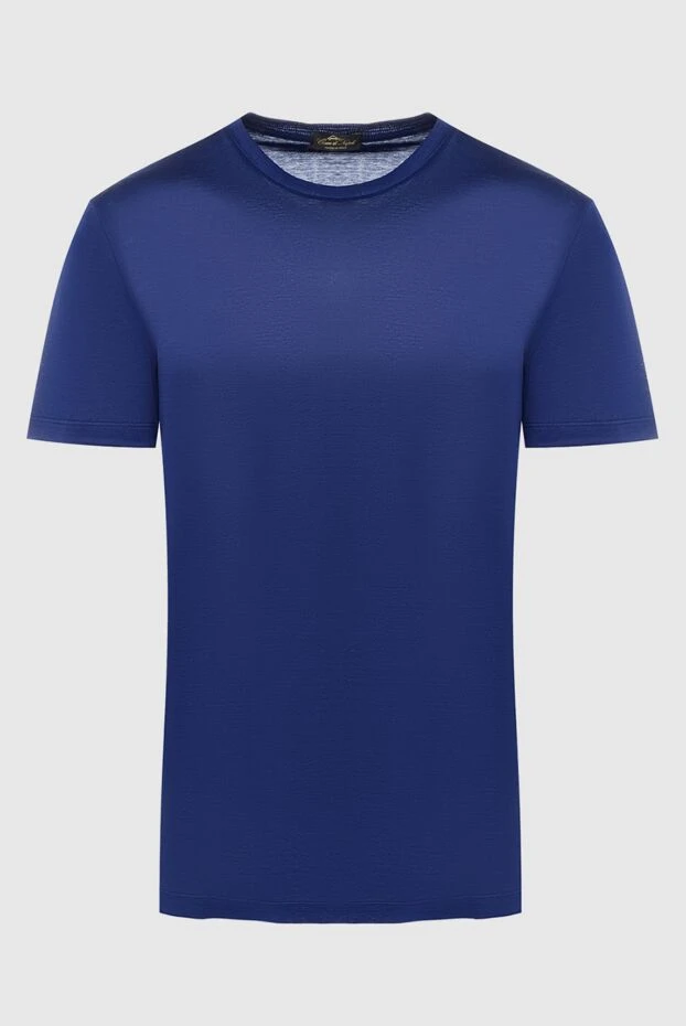 Cesare di Napoli men's t-shirt in rich blue color made of breathable jersey (markdown) 197960 - photo 1
