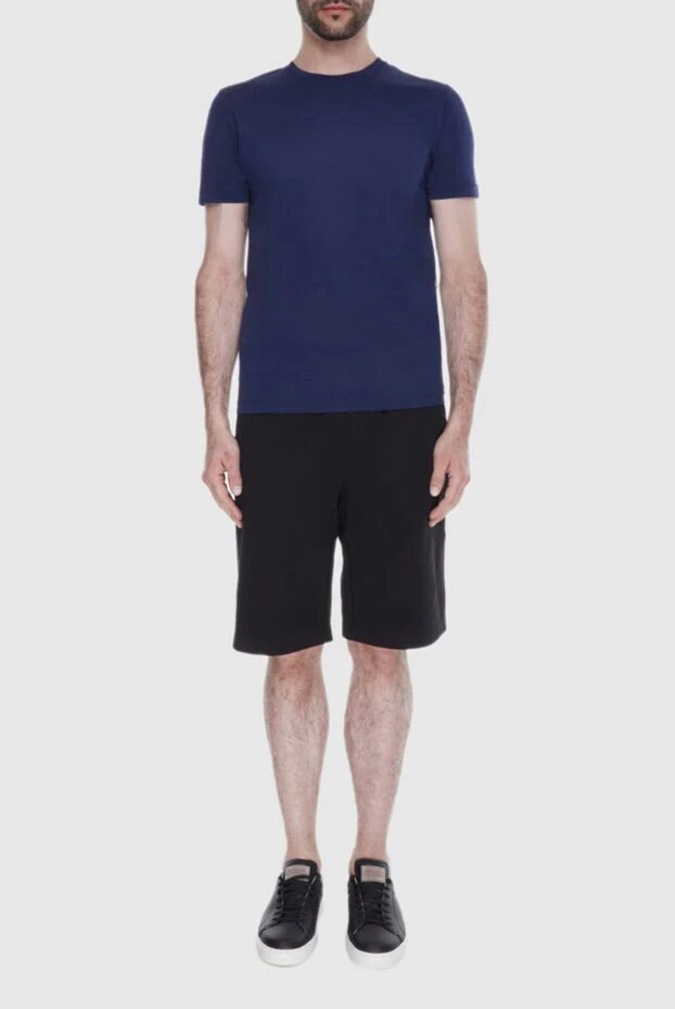 Cesare di Napoli men's t-shirt in rich blue color made of breathable jersey (markdown) 197960 - photo 2