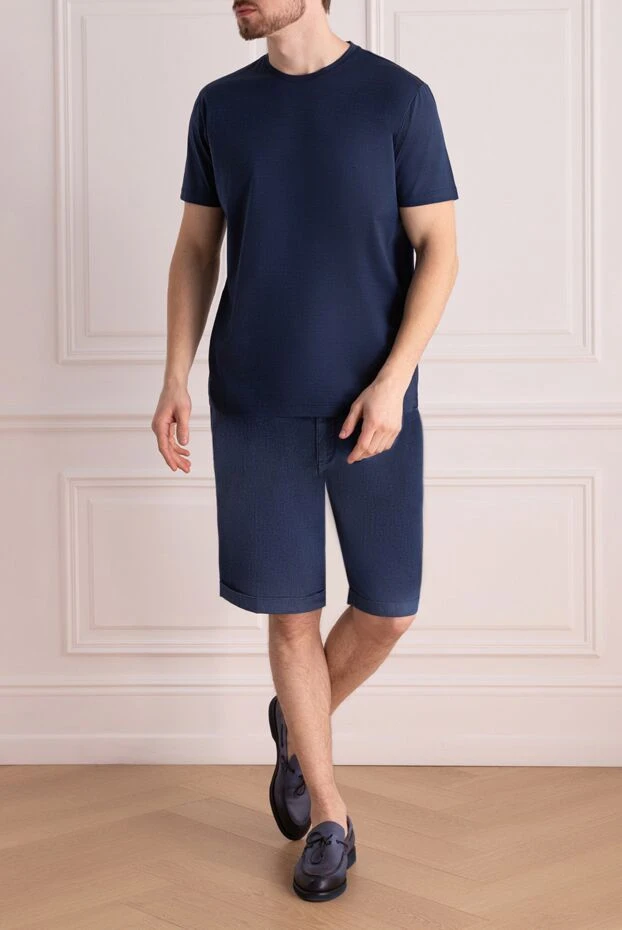 Cesare di Napoli casual t-shirt in a dark denim shade made of soft jersey fabric 196315 - photo 2