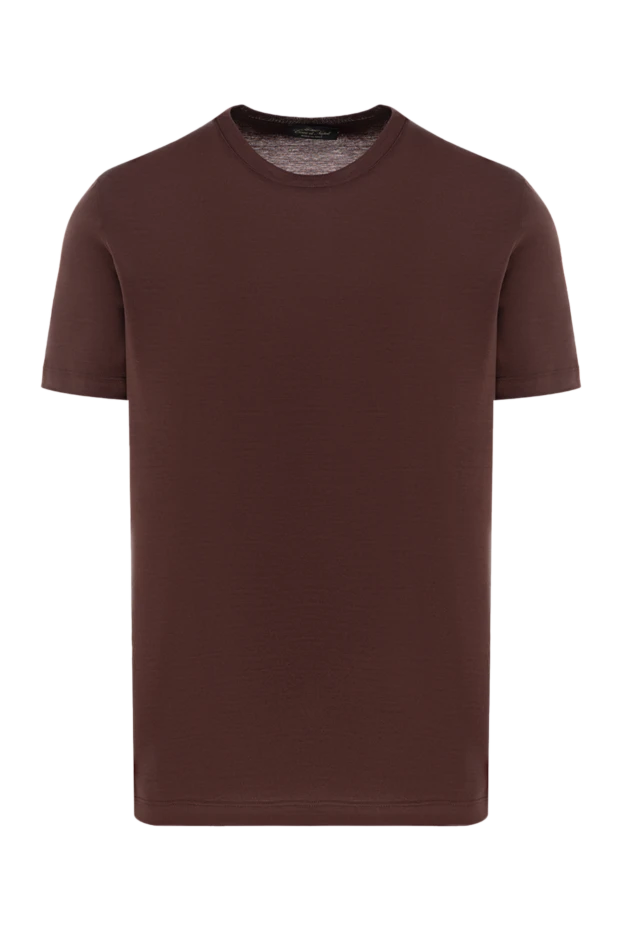 Cesare di Napoli man brown cotton t-shirt for men buy with prices and photos 155395 - photo 1