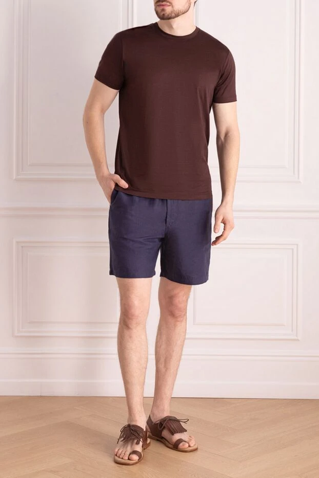 Cesare di Napoli men's fitted t-shirt in a warm brown shade 196934 - photo 2