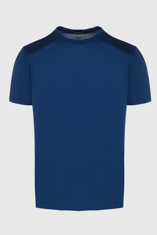 Cesare di Napoli мужские футболка из хлопка синяя мужская купить с ценами и фото 155396 - фото 1