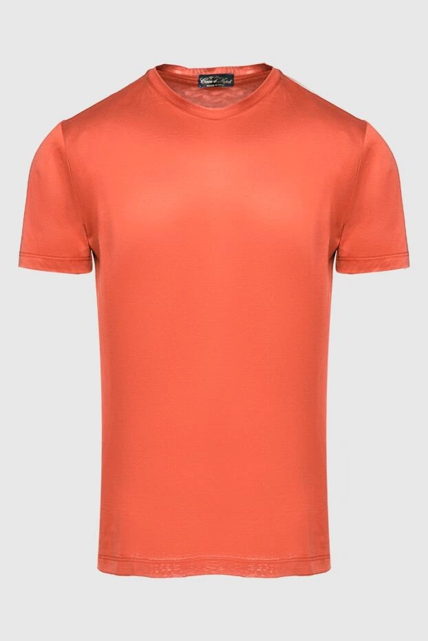 Cesare di Napoli orange cotton t-shirt for men 155397 - photo 1