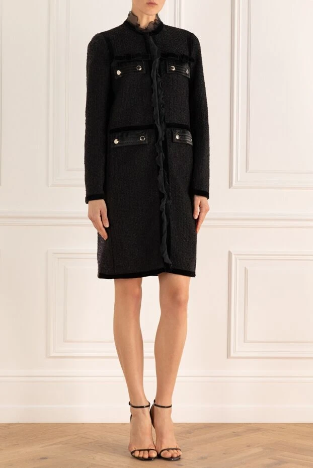 Giambattista Valli женские пальто из хлопка и шелка черное женское купить с ценами и фото 155427 - фото 2