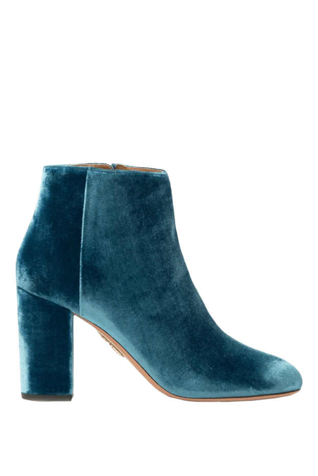 Aquazzura woman blue leather and velor boots for women buy with prices and photos 155430 - photo 1