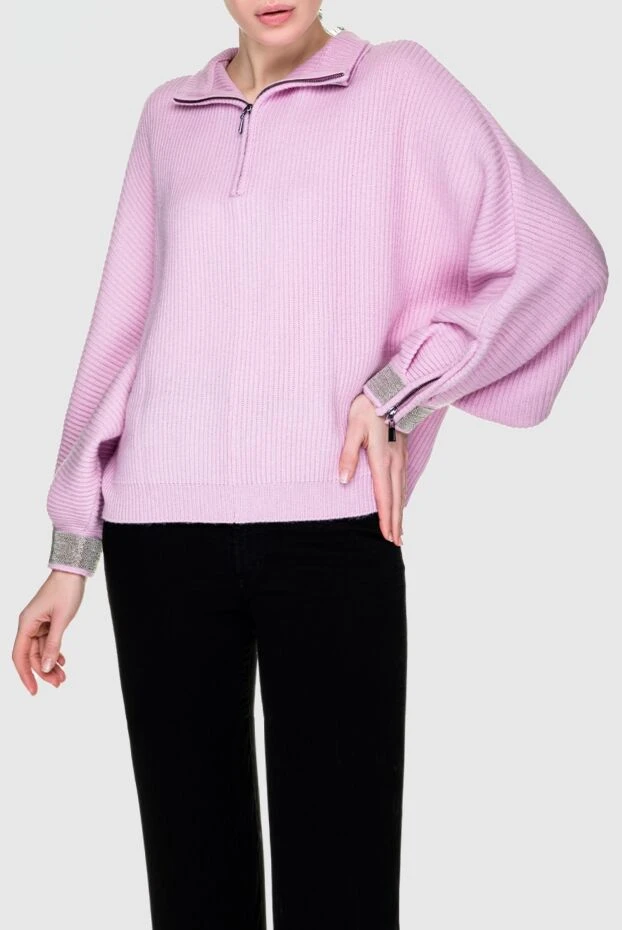 Max&Moi woman pink wool and cashmere jumper for women buy with prices and photos 155434 - photo 2