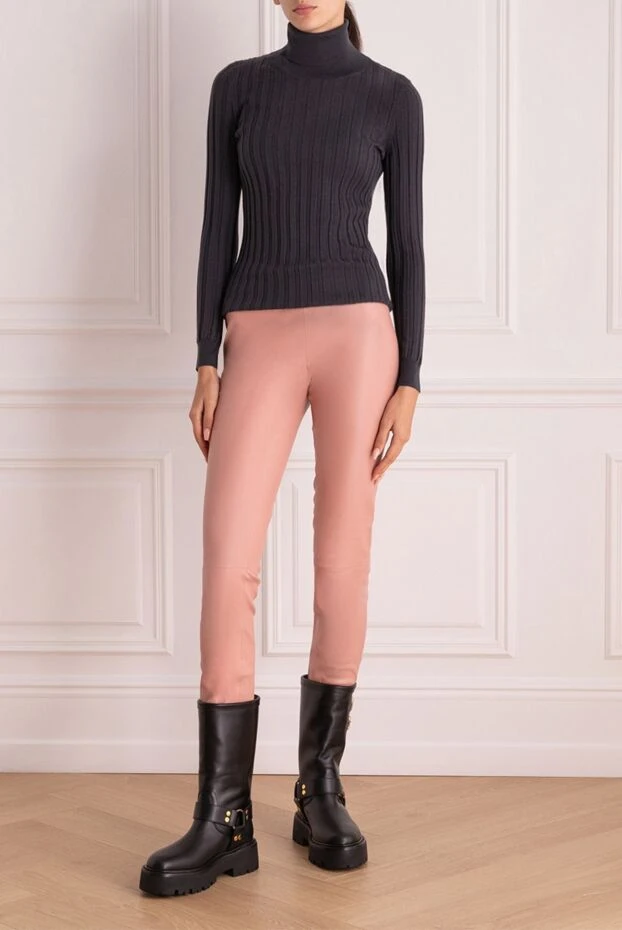 Max&Moi женские брюки из кожи розовые женские купить с ценами и фото 155458 - фото 2