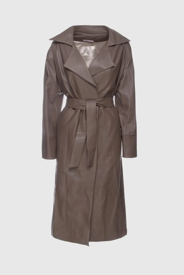 Fleur de Paris woman women's brown leather raincoat buy with prices and photos 155488 - photo 1