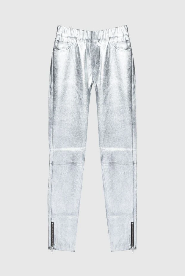 Fleur de Paris woman gray leather trousers for women buy with prices and photos 155490 - photo 1
