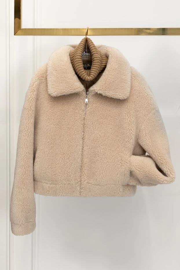 Fleur de Paris куртка з вовни та акрилу бежева жіноча 155493 - фото 3