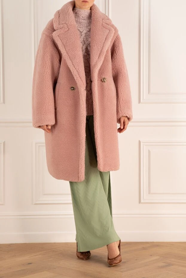 Fleur de Paris woman women's pink fur coat made of wool and acrylic buy with prices and photos 155495 - photo 2