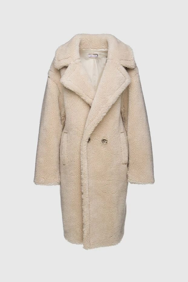 Fleur de Paris woman women's beige wool and acrylic fur coat buy with prices and photos 155496 - photo 1