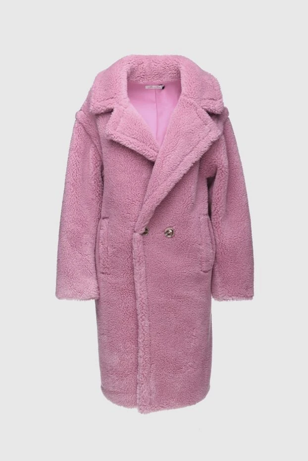 Fleur de Paris woman women's pink fur coat made of wool and acrylic 155497 - photo 1