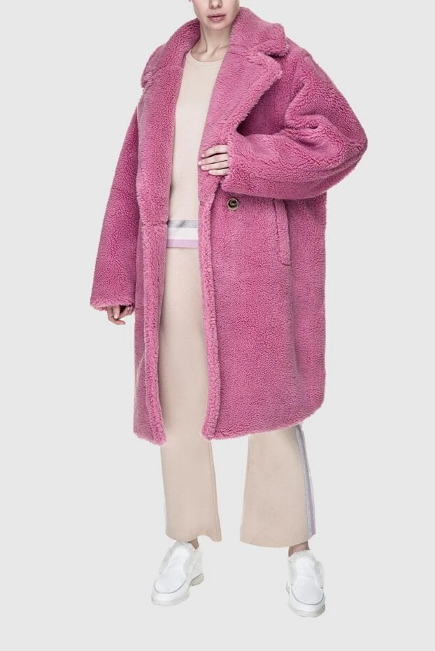 Fleur de Paris woman women's pink fur coat made of wool and acrylic buy with prices and photos 155497 - photo 2