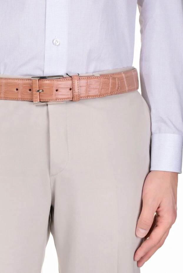 Cesare di Napoli man beige crocodile leather belt for men buy with prices and photos 155504 - photo 2