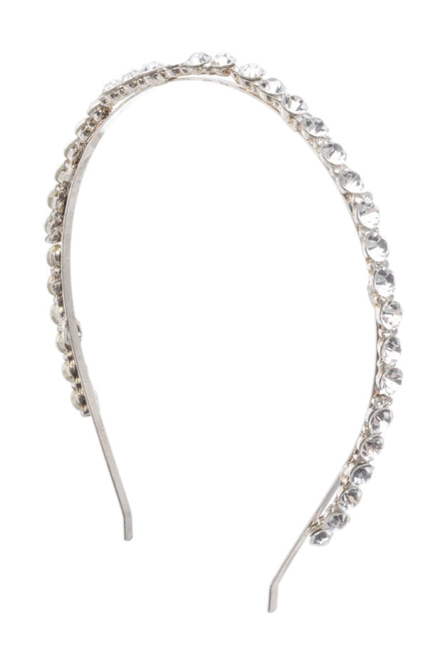 Women's gray tiara with crystals