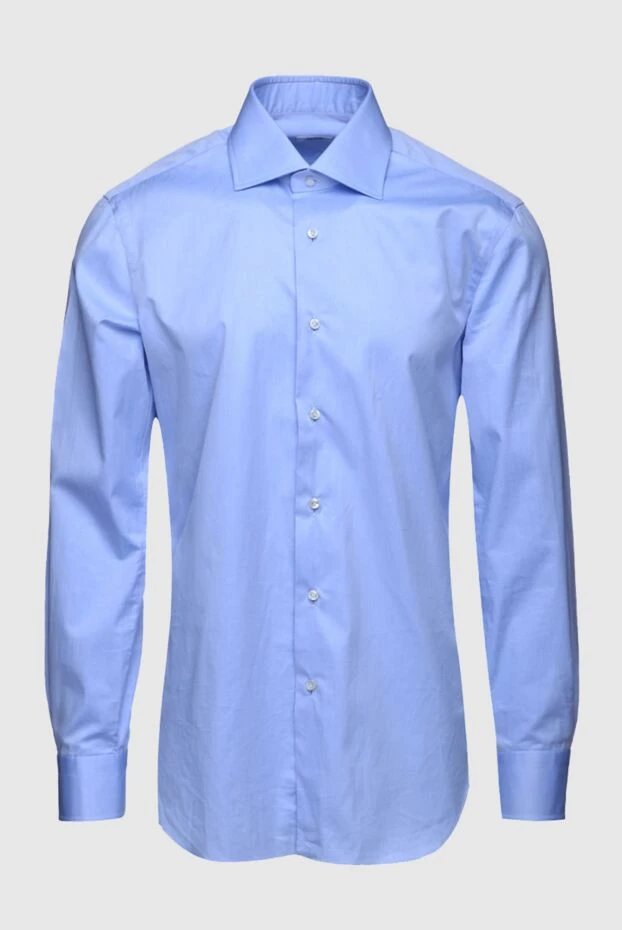 Barba Napoli чоловічі рубашка з бавовни блакитна чоловіча купити фото з цінами 155584 - фото 1