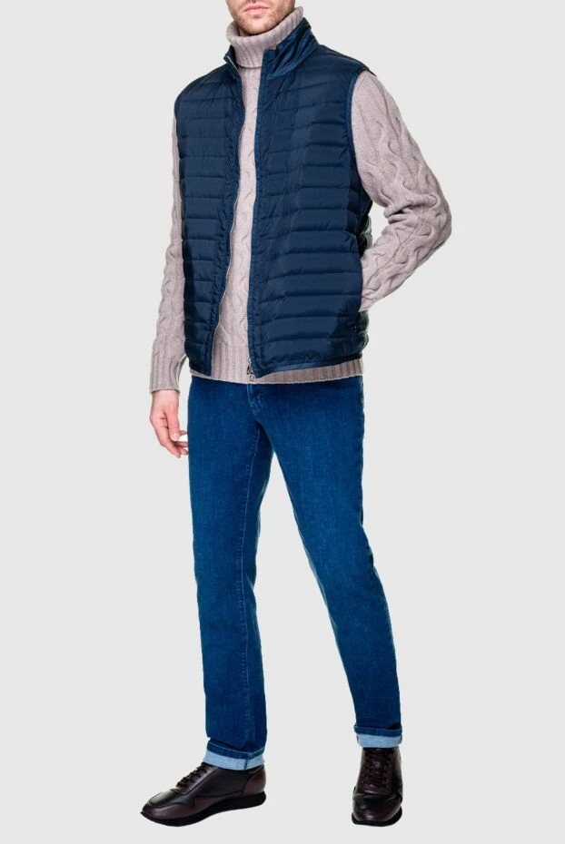 Corneliani man polyester vest blue for men 155603 - photo 2