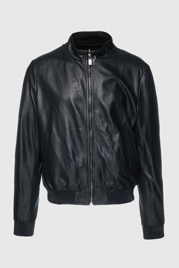 Corneliani man black leather jacket for men 155605 - photo 1