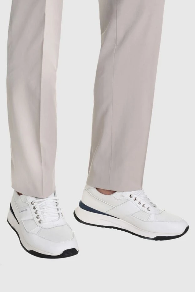 Corneliani чоловічі кросівки зі шкіри білі чоловічі купити фото з цінами 155608 - фото 2