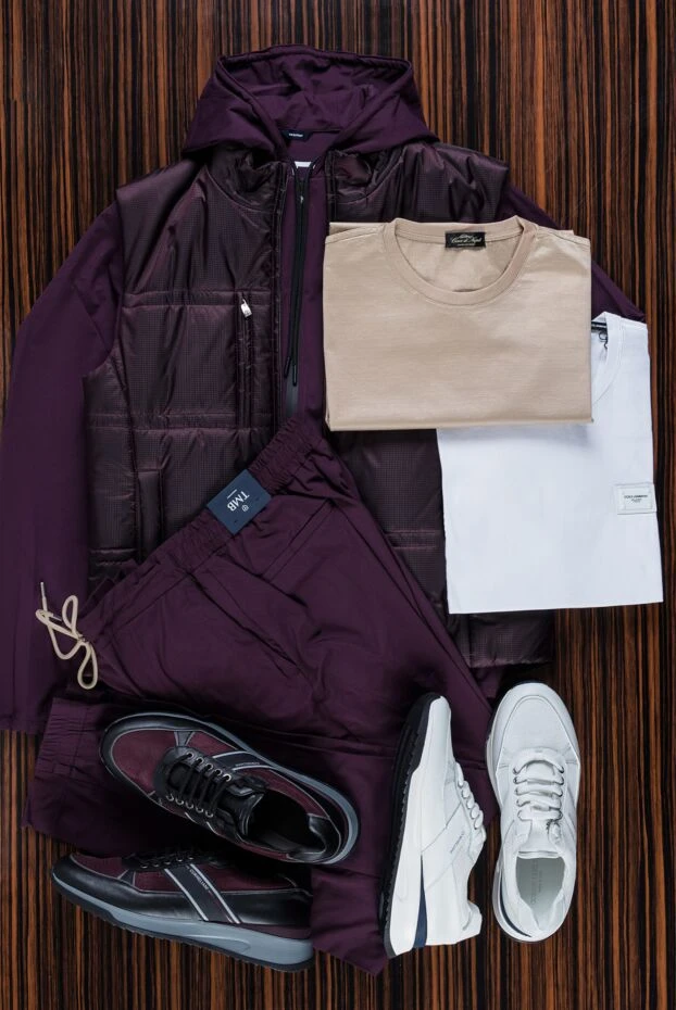 Corneliani white leather and textile sneakers with a blue heel insert 155608 - photo 2