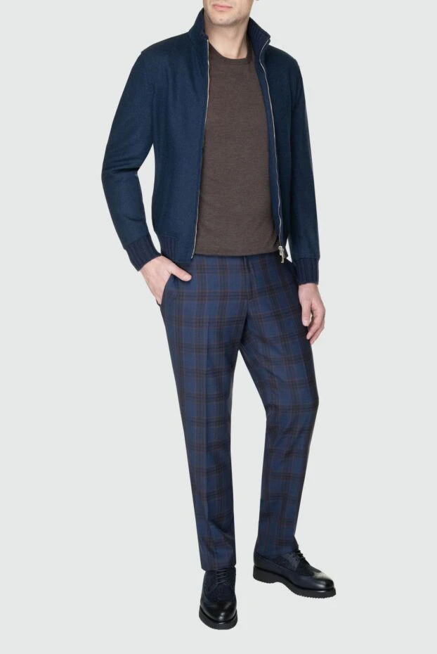 Enrico Mandelli cashmere and polyamide jacket blue for men 155610 - photo 2