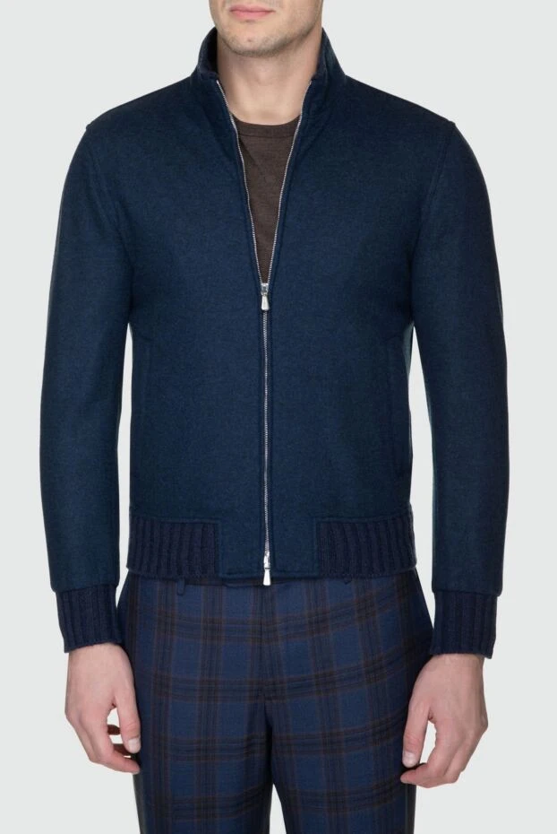 Enrico Mandelli cashmere and polyamide jacket blue for men 155610 - photo 3