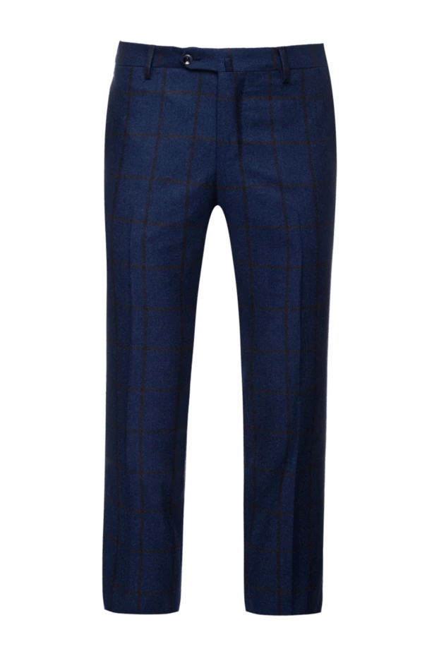 Cesare di Napoli мужские брюки из шерсти синие мужские купить с ценами и фото 155624 - фото 1