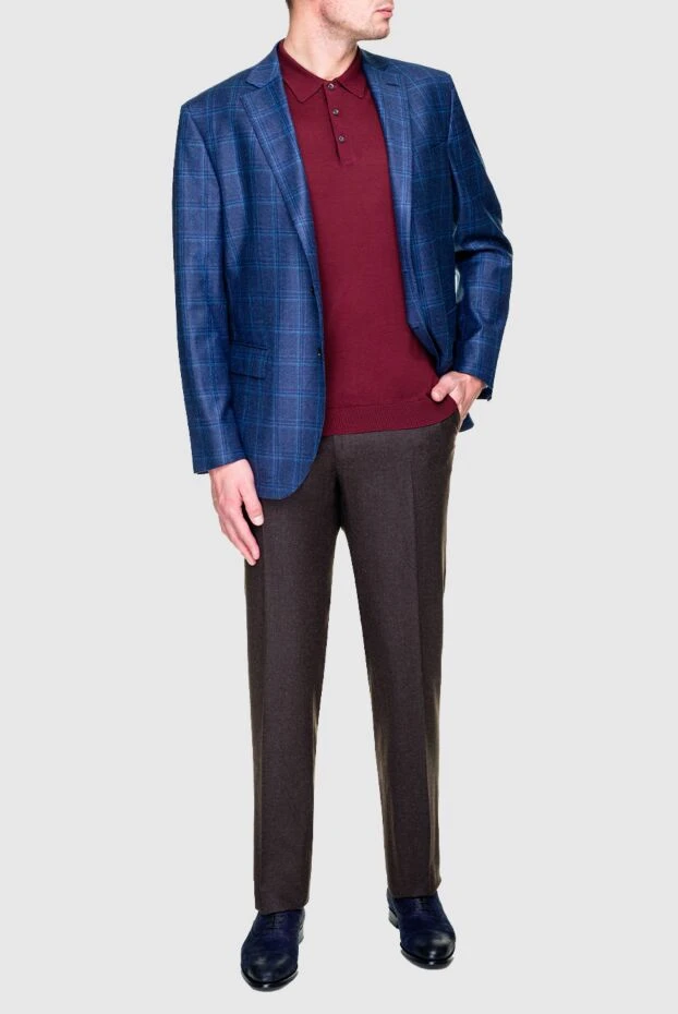 Cesare di Napoli мужские брюки из шерсти коричневые мужские купить с ценами и фото 155625 - фото 2