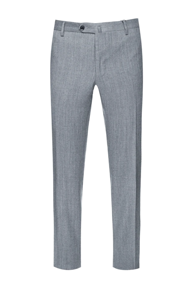 Cesare di Napoli мужские брюки из шерсти и кашемира серые мужские купить с ценами и фото 155627 - фото 1