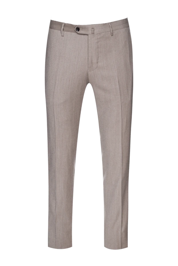 Cesare di Napoli мужские брюки из шерсти и кашемира бежевые мужские купить с ценами и фото 155628 - фото 1