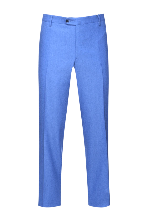 Cesare di Napoli мужские брюки из шерсти голубые мужские купить с ценами и фото 155630 - фото 1