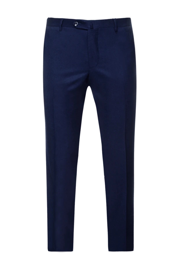 Cesare di Napoli мужские брюки из шерсти синие мужские купить с ценами и фото 155631 - фото 1