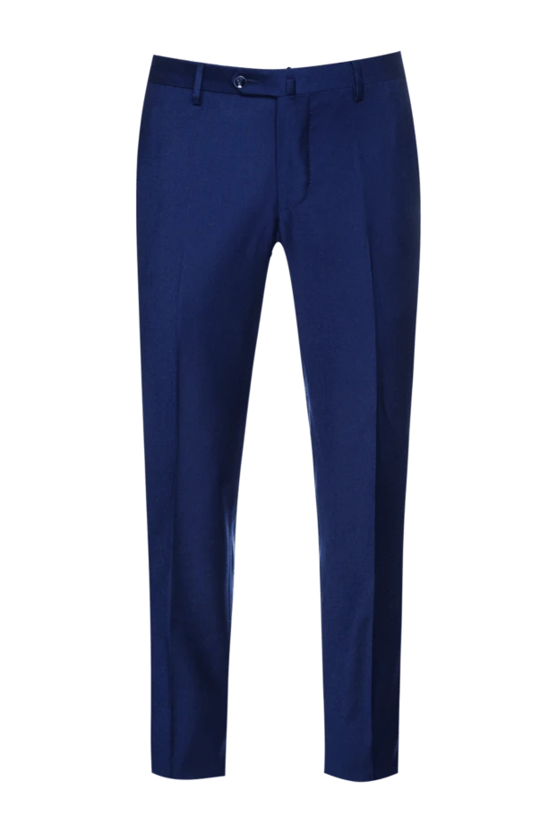 Cesare di Napoli мужские брюки из шерсти синие мужские купить с ценами и фото 155632 - фото 1