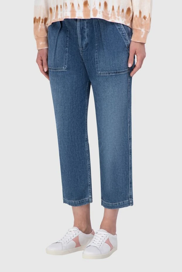 Citizens of Humanity женские джинсы из хлопка голубые женские купить с ценами и фото 155650 - фото 2