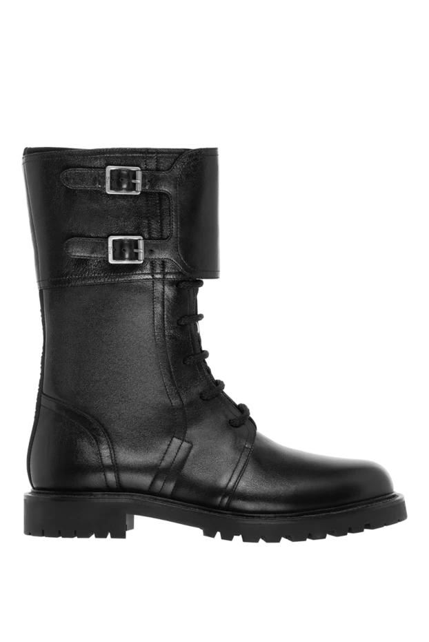 Dior women's black leather boots with buckles 155664 - photo 1