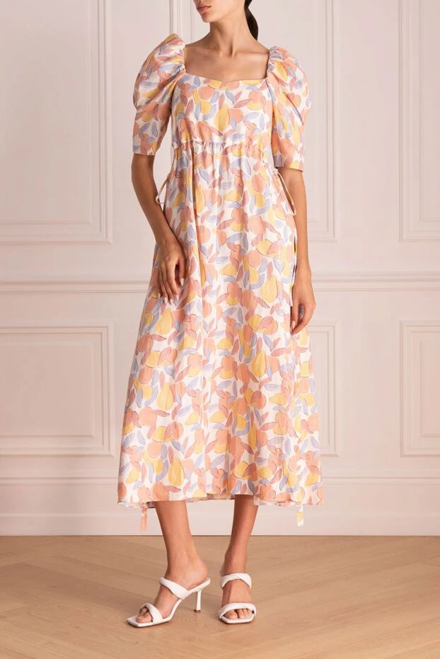 Fleur de Paris женские платье из вискозы и льна розовое женское купить с ценами и фото 155674 - фото 2