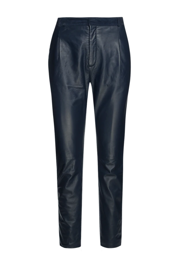 Cesare di Napoli женские брюки из кожи черные женские купить с ценами и фото 155685 - фото 1