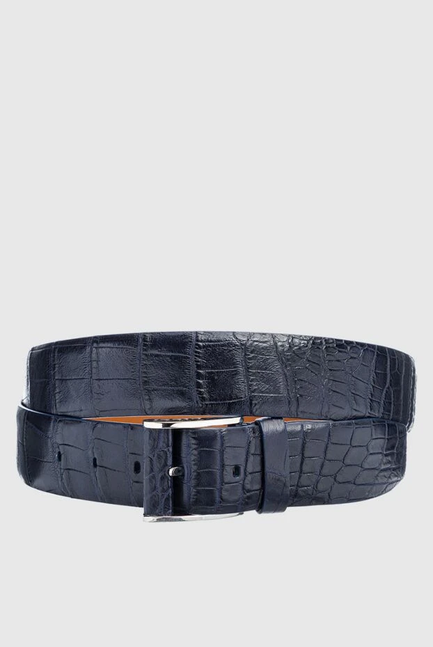 Zilli man crocodile leather belt blue for men 155695 - photo 1