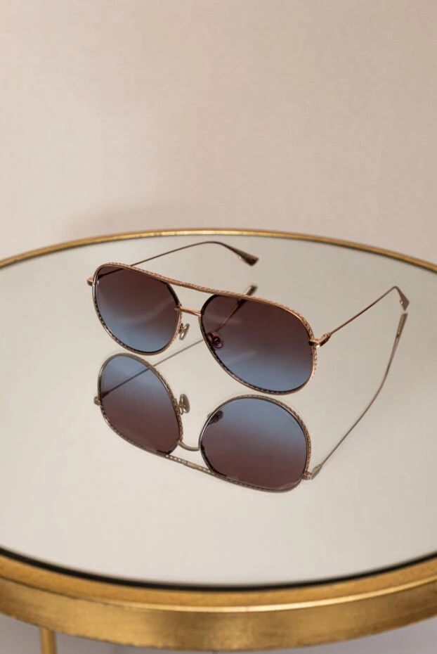 Dior очки для защиты от солнца желтые женские с градиентной линзой 155711 - фото 2