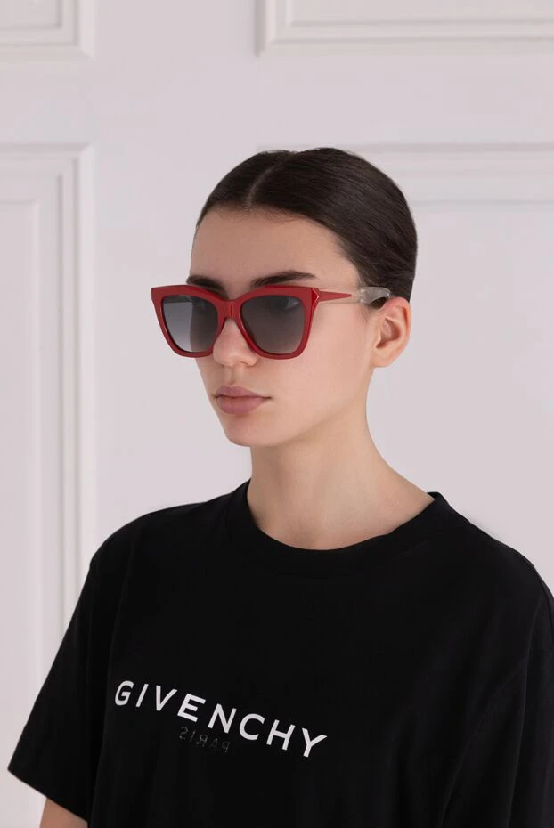 Givenchy red women's glasses with transparent temples 155723 - photo 2