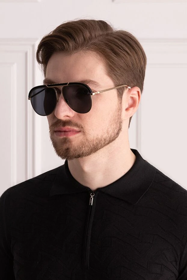 Dior man sunglasses made of metal and plastic, black, for men buy with prices and photos 155748 - photo 2