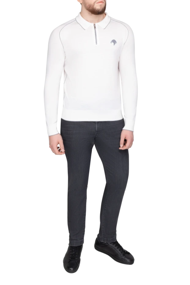 Stefano Ricci поло с длинным рукавом из шерсти белое мужское 155770 - фото 2