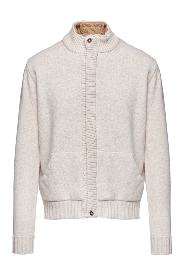Cesare di Napoli man men's wool cardigan, beige buy with prices and photos 155781 - photo 1
