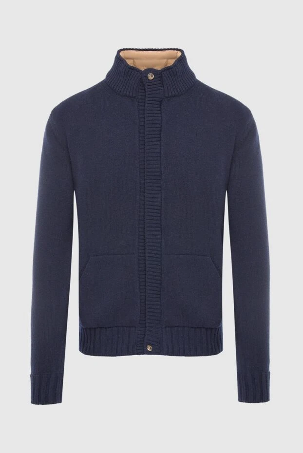 Cesare di Napoli man blue men's wool cardigan buy with prices and photos 155783 - photo 1