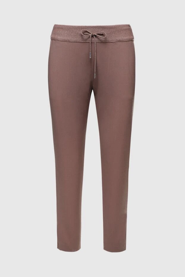 Panicale woman brown wool trousers for women 155791 - photo 1